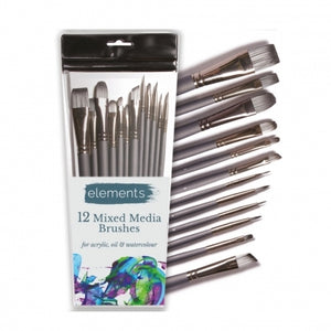 Elements 12 Mixed Media Brush Set