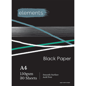 Elements A4 Black Paper Pad