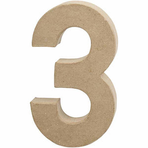 Papier Mâché Number - 3 (20cm)