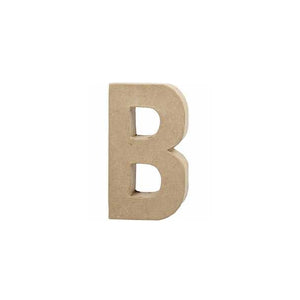 PAPIER MACHE LETTER 10CM -B
