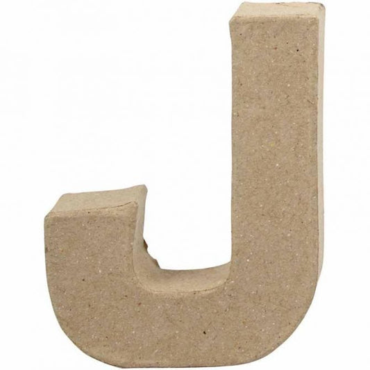 PAPIER MACHE LETTER 10CM -J