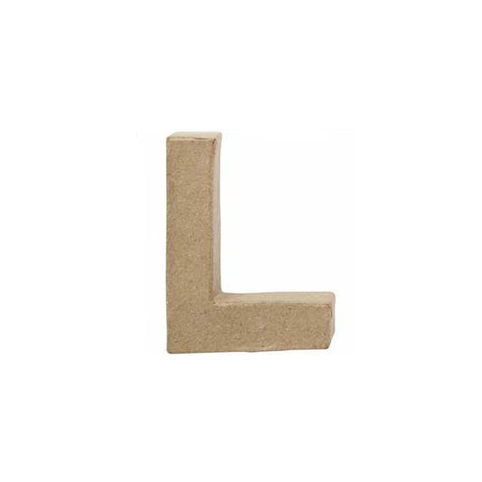 PAPIER MACHE LETTER 10CM -L