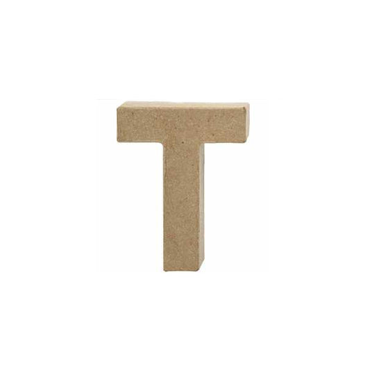 PAPIER MACHE LETTER 10CM -T