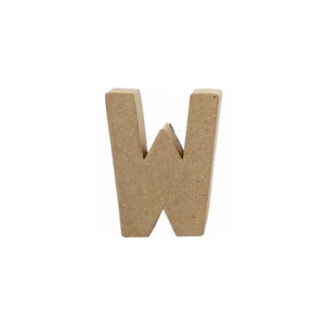 PAPIER MACHE LETTER 10CM -W
