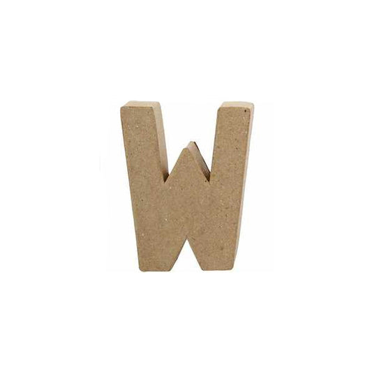 PAPIER MACHE LETTER 10CM -W