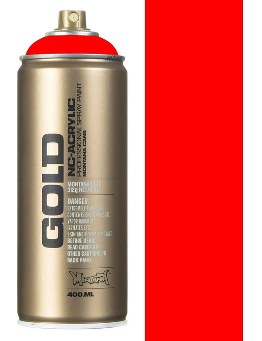 Montana Gold Spray Paint - Fluorescent Fire Red