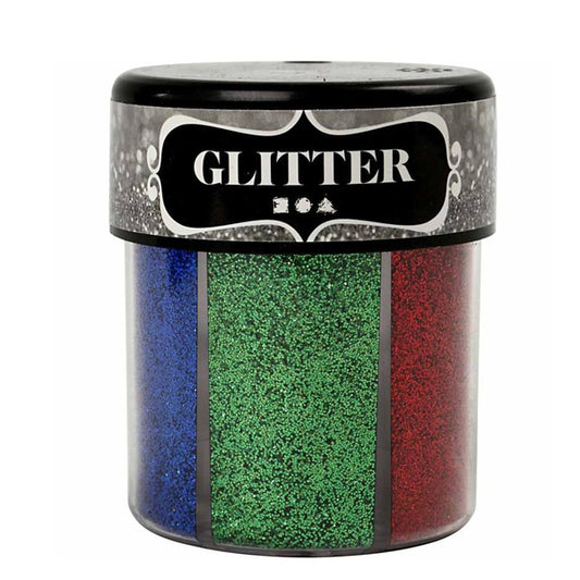 Glitter, assd colours, 6x13 g/ 1 tub Brights