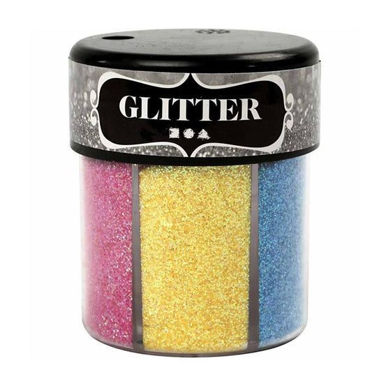 Glitter, assd colours, 6x13 g/ 1 tub Pastels