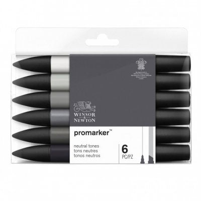 Winsor Newton PROMARKER COLL SET 6- NEUTRAL TONES*