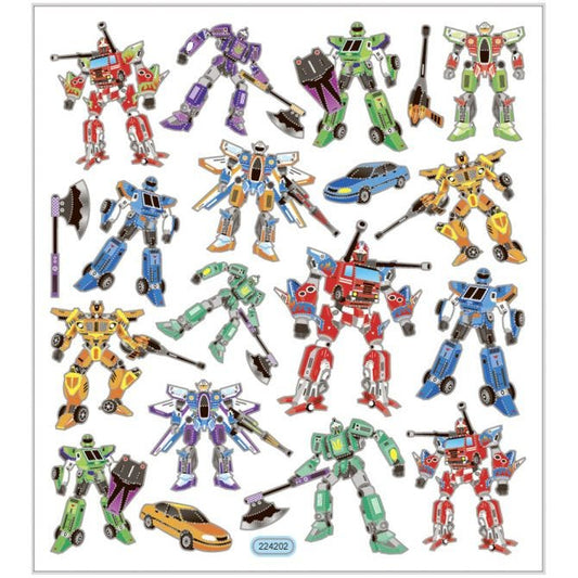 Stickers, transformers, 15x16,5 cm, 1 sheet