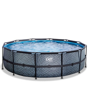 EXIT Frame Pool ø488x122cm (12v Sand filter)