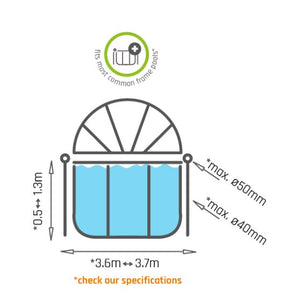 EXIT Dome for Frame Pool ø360cm