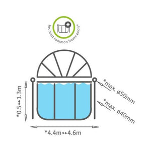 EXIT Dome for Frame Pool ø450cm