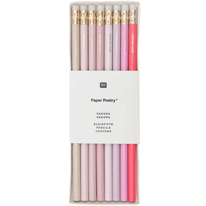 Paper Poetry pencils All shades of Sakura set of 8