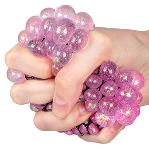 GLITTER SQUISHY MESH BALL