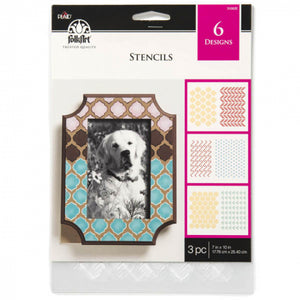 F/A Stencil 3pc 7X10in New Background