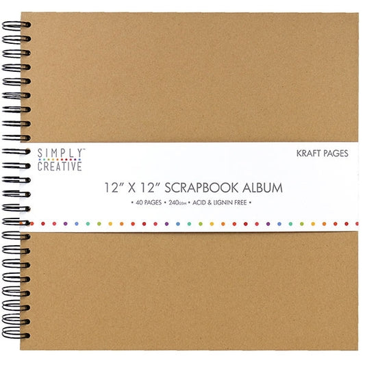 Simply Creative Album 12x12 - Kraft Plain
