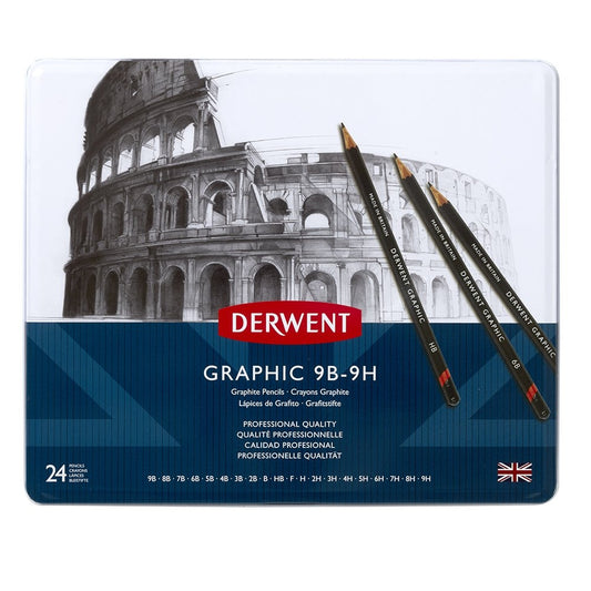 DERWENT GRAPHIC PENCILS TIN 24