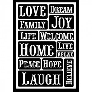 FA Stencil Peel & Stick Happy Words