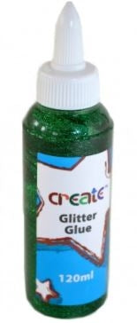 CREATE GREEN GLITTER GLUE 120ML