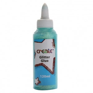 CREATE SEA BLUE GLITTER GLUE  120ML