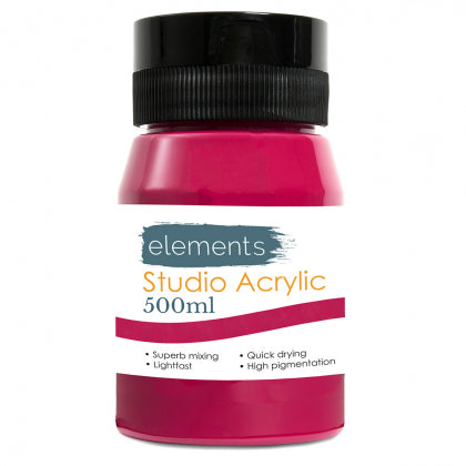 Elements 500ml Acrylic Magenta Deep