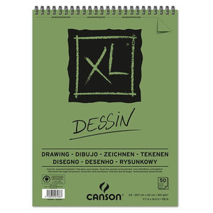 CANSON XL SPIRAL DRAWING PAD A3 160GSM