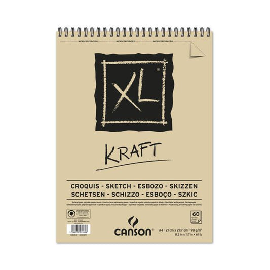 Canson XL Kraft Sprial Pad A4 90gsm 60 sheet