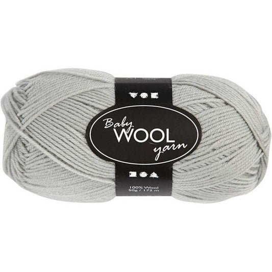 Baby Yarn, light grey, L: 172 m, 50 g/ 1 ball