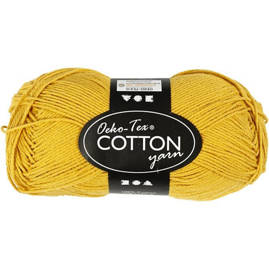 Cotton Yarn, curry, no. 8/4, L: 170 m, 50 g/ 1 ball