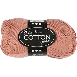 Cotton Yarn, antique pink, no. 8/4, L: 170 m, 50 g