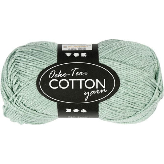 Cotton Yarn, mint green, no. 8/4, L: 170 m, 50 g