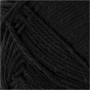 Cotton Yarn, black, no. 8/4, L: 170 m, 50 g/ 1 bal