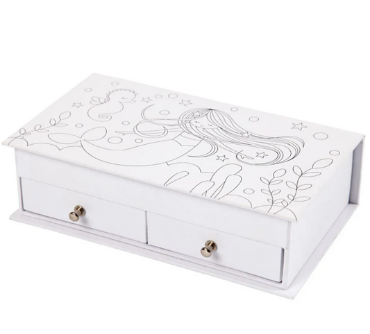 Jewellery Box H: 5cm Size 18x10.5cm - White