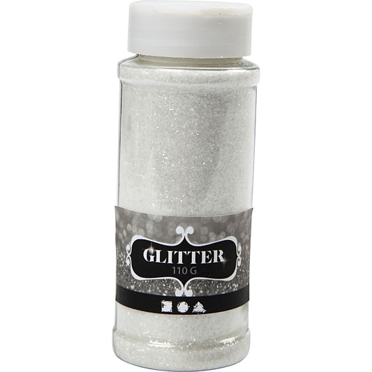 Glitter, White, 110 g/ 1 tub