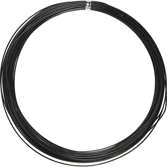 Aluminium Wire, black, round, thickness 1 mm, 16 m