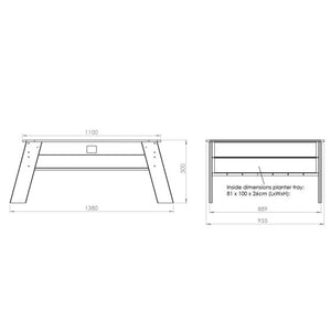 EXIT Aksent Kids Planter Table XL (FSC Mix 70%)