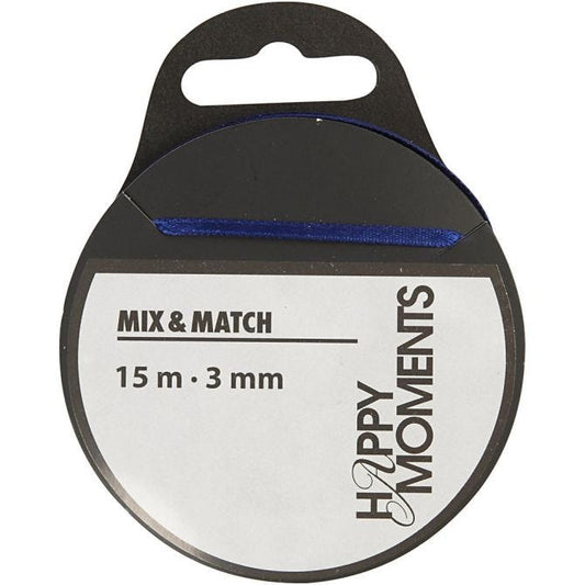 Satin Ribbon - Dark Blue (15m Roll)