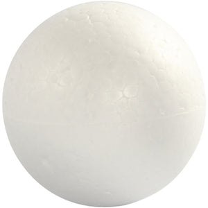 Polystyrene Balls, D: 8 cm, 5 pcs, white