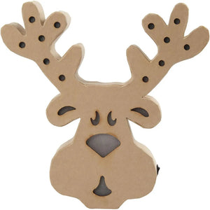 Figure with light inside, reindeer, H: 28cm, dept