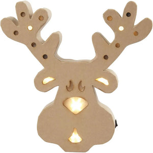 Figure with light inside, reindeer, H: 28cm, dept