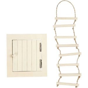 Attic Access Door and rope ladder, size 9-20 cm, 1