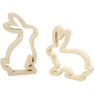 Bunnies, H: 14cm, depth 2cm, W: 13cm, 2 pc/ 1 p