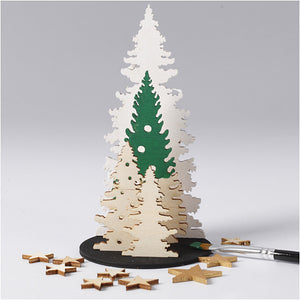 Creativ Plywood-  Xmas Trees Large 1Pk