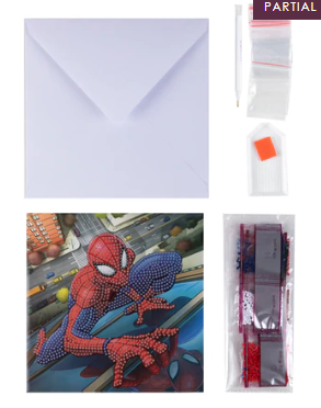 Crystal Art Card Spiderman 18x18cm