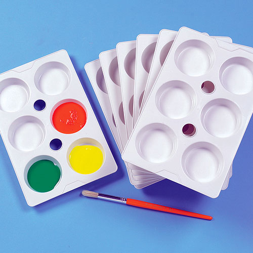 6-Well Plastic Paint Palettes (Pack of 5)