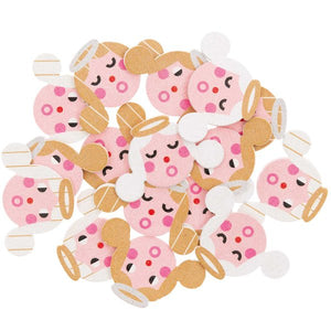 CONFETTI ANGEL MIX, WOOD 48 PCS, 30 x 19 mm