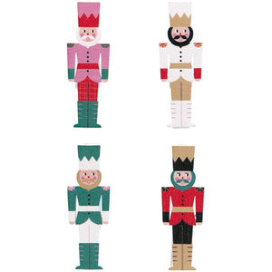 CLIPS NUTCRACKER MIX, WOOD 4 PCS, 4,8CM, 17 x 48