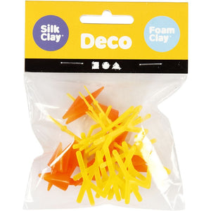 Chicken Beaks & Feet H:28mm - Orange & Yellow (8 Pack)