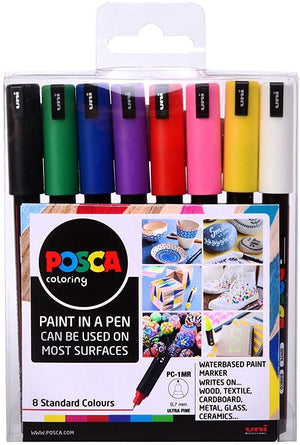 Posca PC-1MR Wallet Of 8 Assorted Colours